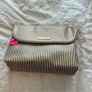Elegant Striped Gold and White Women's Bag